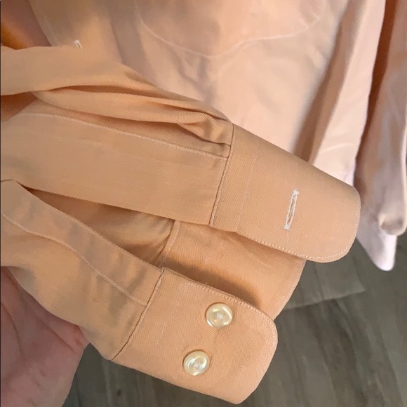 Burberry orange long sleeve buttons down - Picture 4 of 7